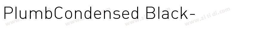 PlumbCondensed Black字体转换